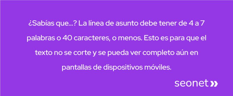 linea de asunto correo electronico