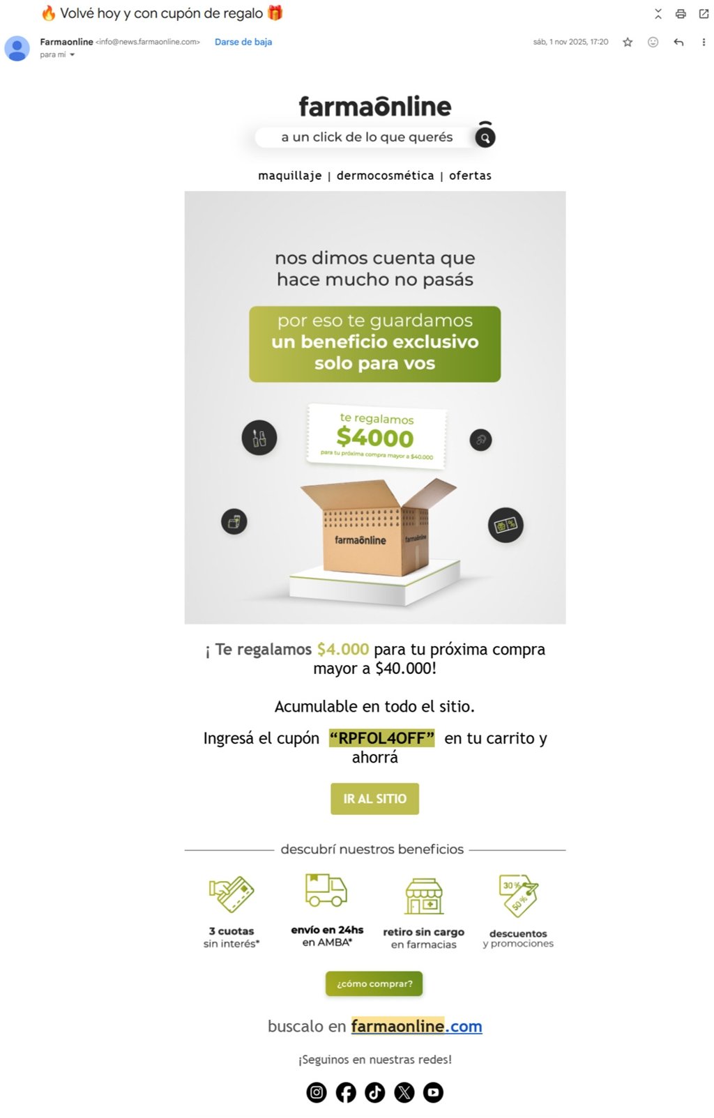 email fidelizacion 