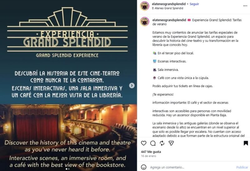 experiencia inmersiva libreria el ateneo