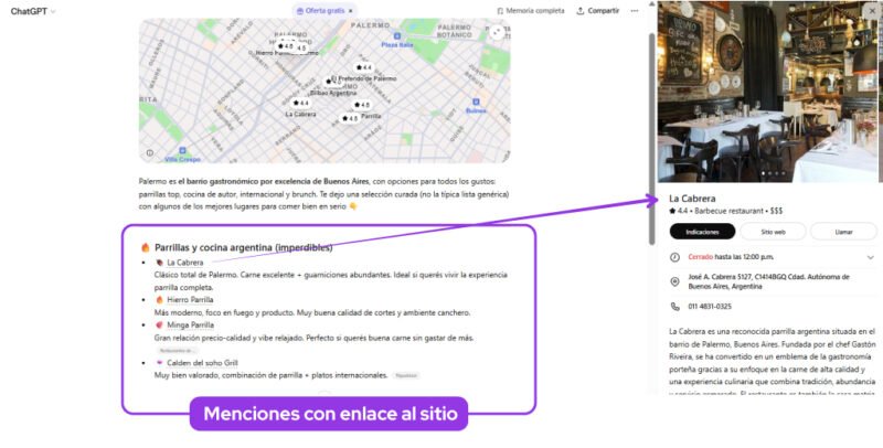resultados busqueda en chatgpt
