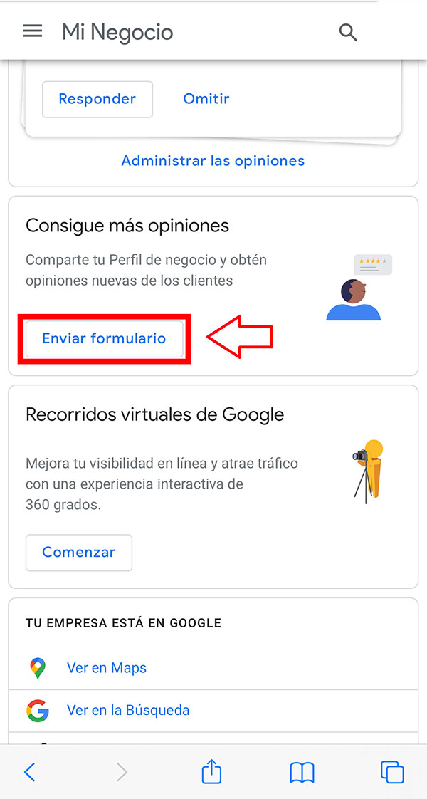 Opiniones en Google mi Negocio, Google My Business