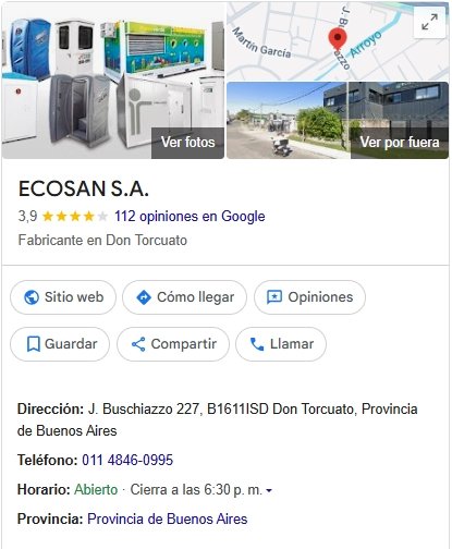 ficha de negocio ecosan